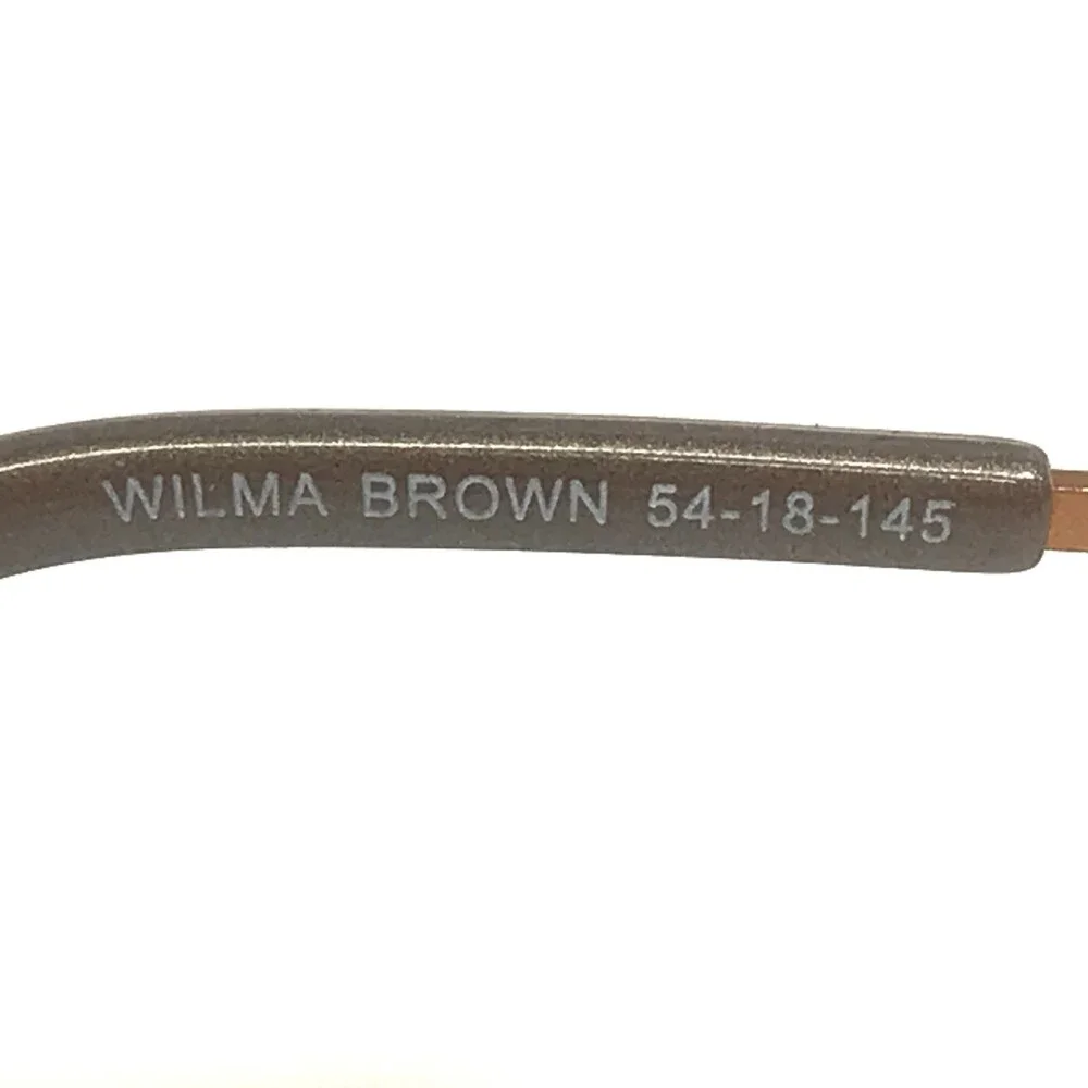 Affordable Designs Eyeglasses Frames WILMA Brown Rectangular Full Rim 54-18-145